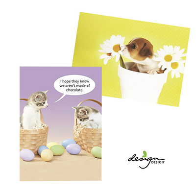 Design Design Easter Pets Greeting Cards