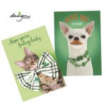 Design Design Patricks Day Pets Greeting Cards