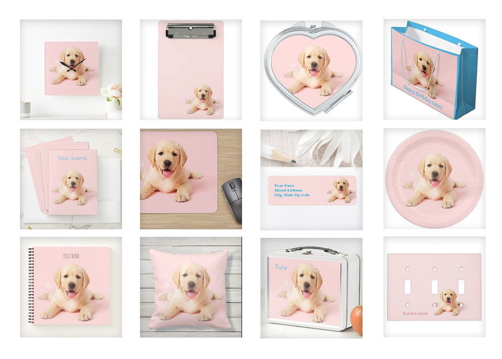 Yellow Labrador Mock-up Products